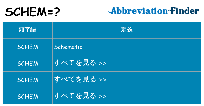 schem は何の略します。