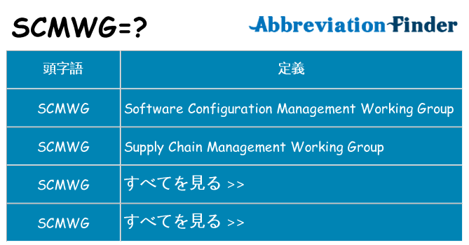 scmwg は何の略します。