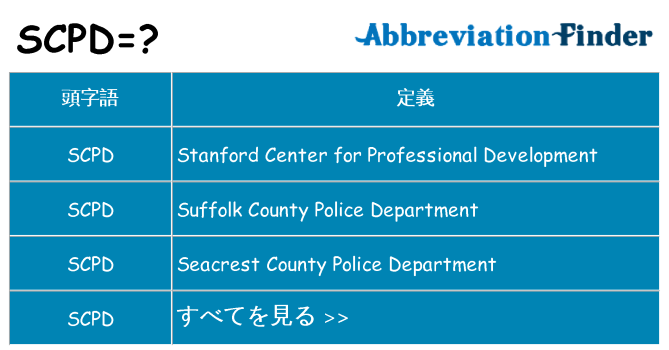 scpd は何の略します。