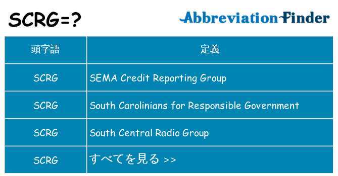 scrg は何の略します。