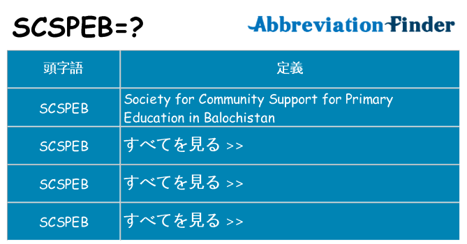 scspeb は何の略します。