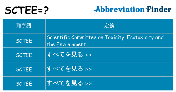 sctee は何の略します。