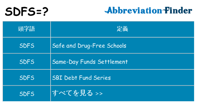 sdfs は何の略します。