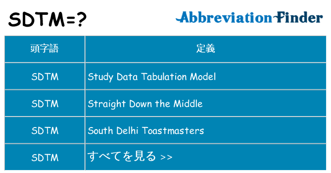 sdtm は何の略します。