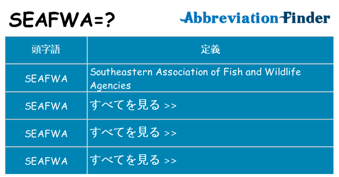 seafwa は何の略します。