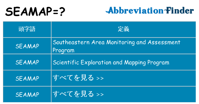 seamap は何の略します。