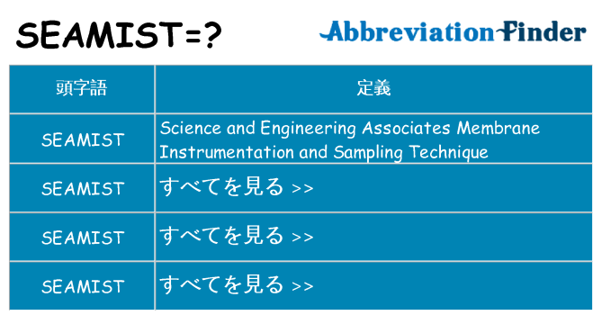 seamist は何の略します。