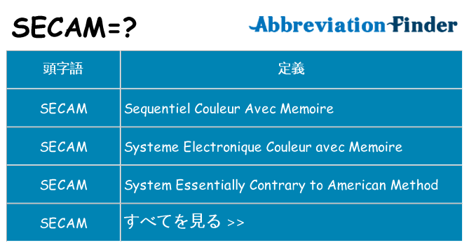 secam は何の略します。