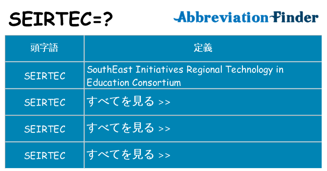 seirtec は何の略します。