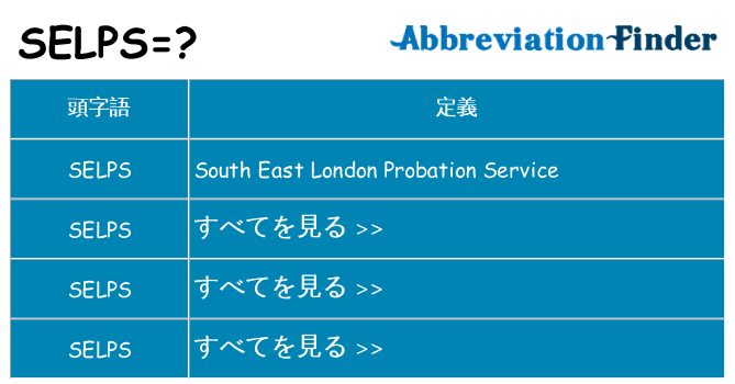 selps は何の略します。