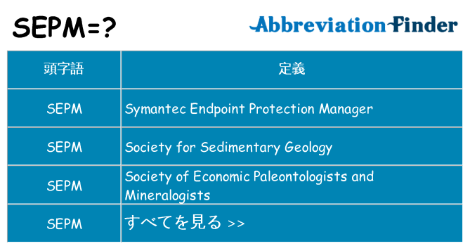 sepm は何の略します。