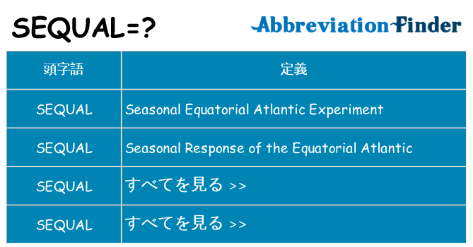 sequal は何の略します。