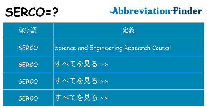 serco は何の略します。