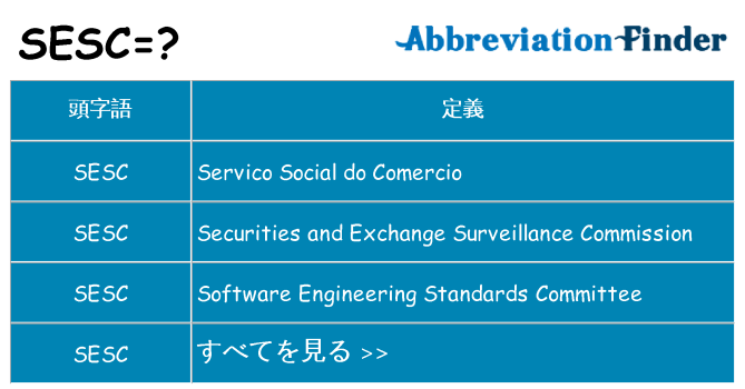 sesc は何の略します。
