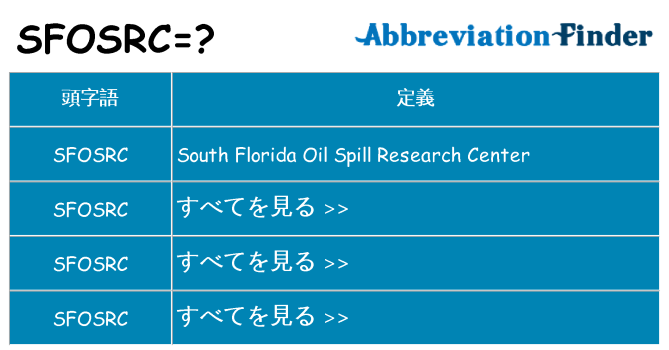 sfosrc は何の略します。