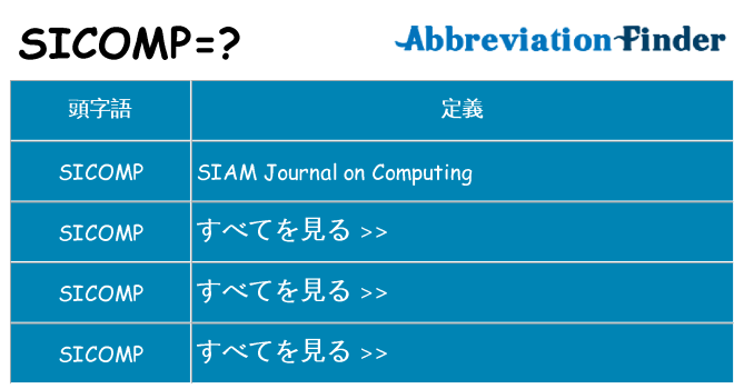 sicomp は何の略します。