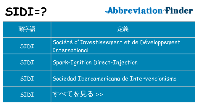sidi は何の略します。