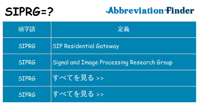 siprg は何の略します。