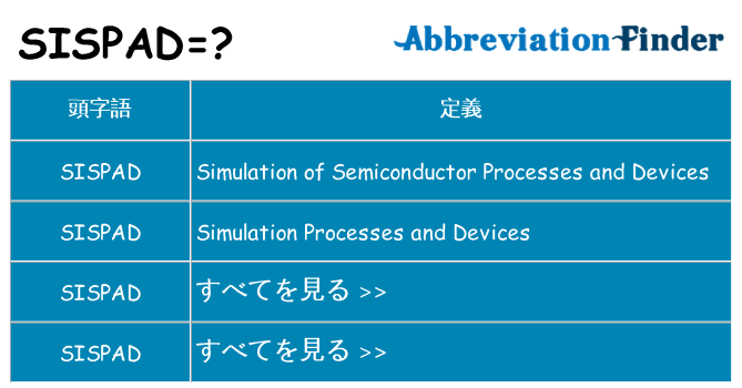 sispad は何の略します。