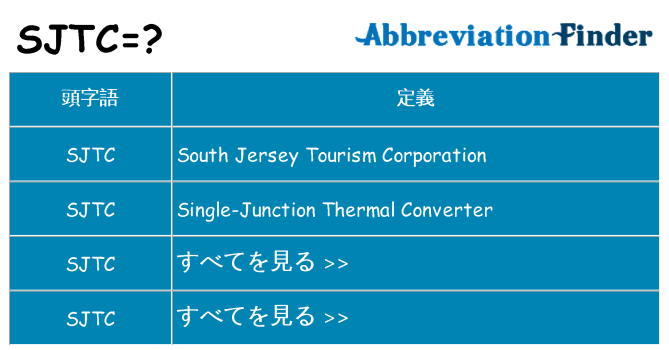 sjtc は何の略します。