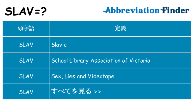 slav は何の略します。