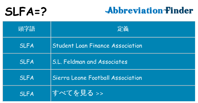 slfa は何の略します。
