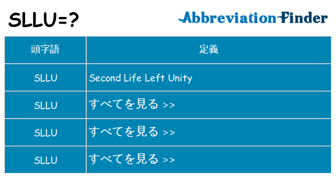 sllu は何の略します。