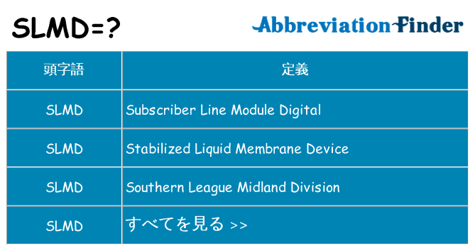 slmd は何の略します。