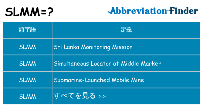 slmm は何の略します。