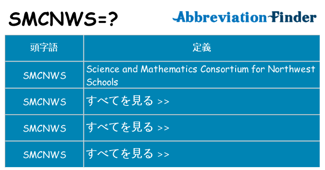 smcnws は何の略します。