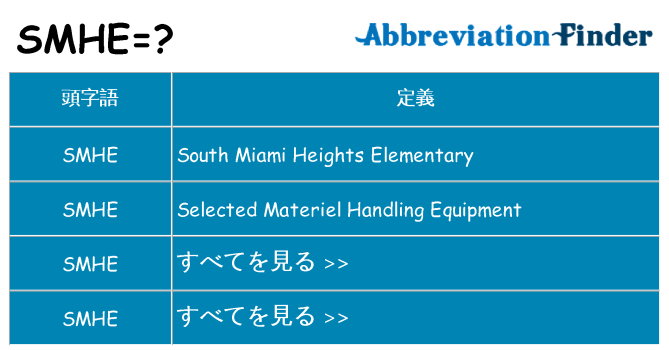smhe は何の略します。
