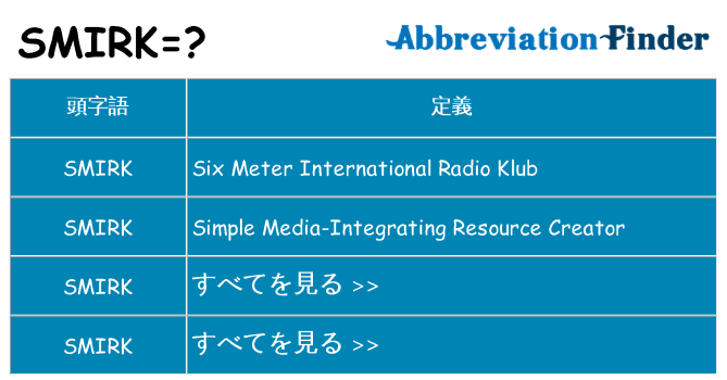 smirk は何の略します。