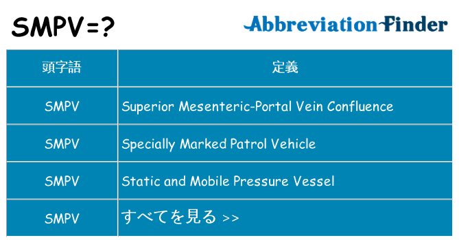 smpv は何の略します。