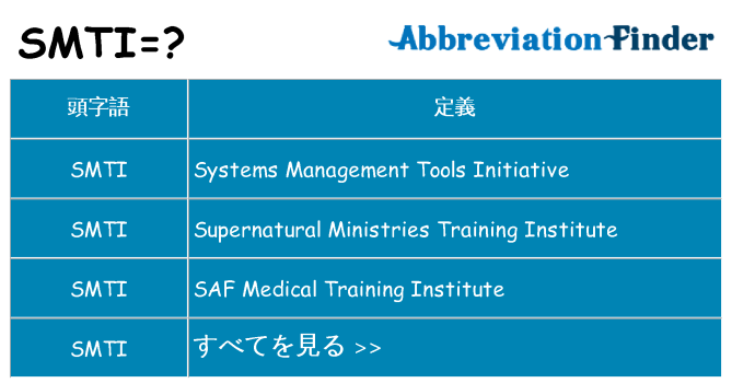 smti は何の略します。