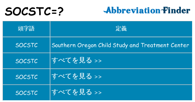 socstc は何の略します。