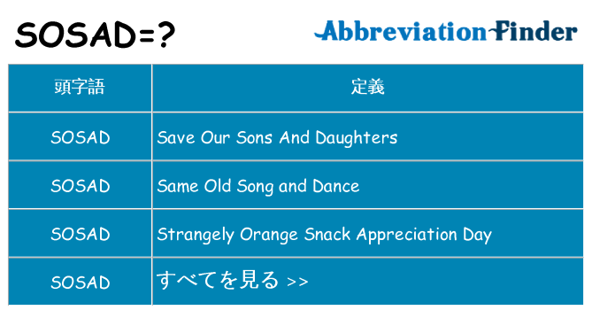 sosad は何の略します。