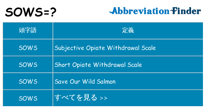 sows は何の略します。