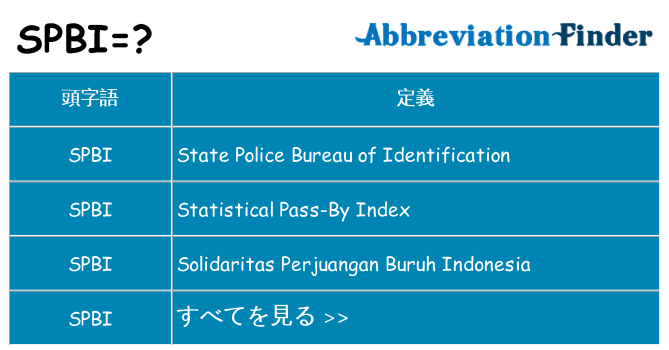spbi は何の略します。