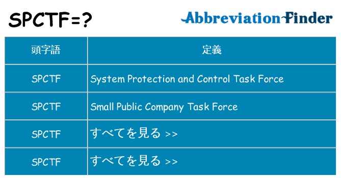 spctf は何の略します。