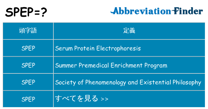 spep は何の略します。