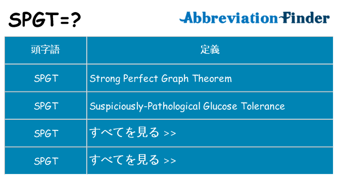spgt は何の略します。