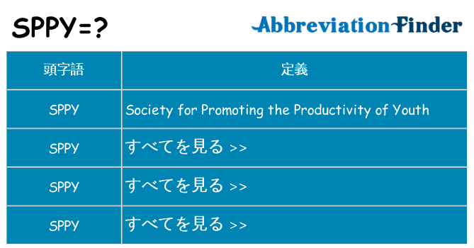 sppy は何の略します。
