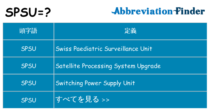 spsu は何の略します。