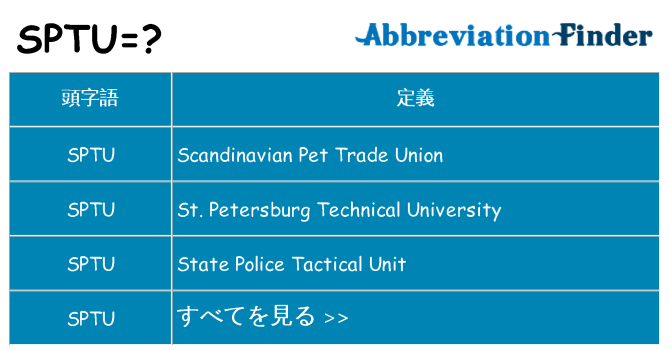 sptu は何の略します。