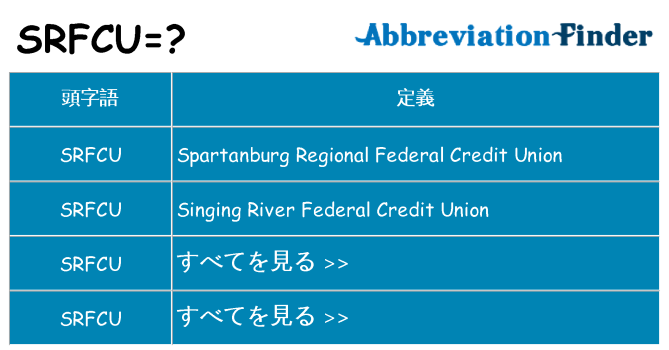 srfcu は何の略します。