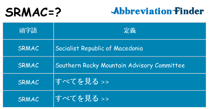 srmac は何の略します。