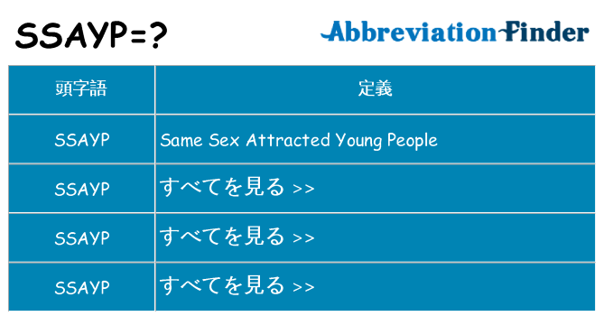 ssayp は何の略します。