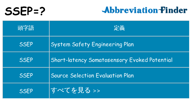 ssep は何の略します。