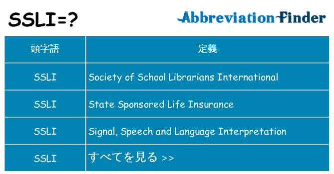 ssli は何の略します。
