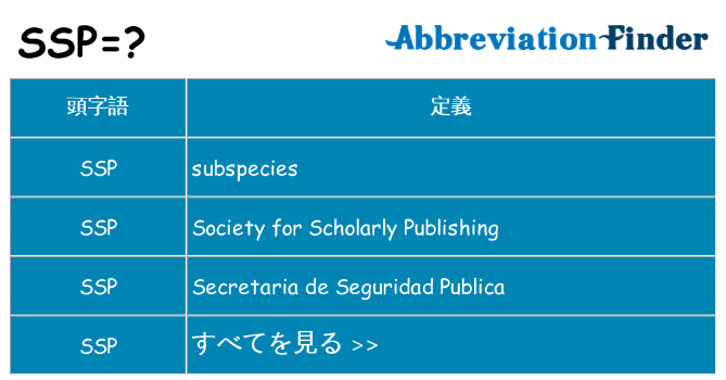 ssp は何の略します。